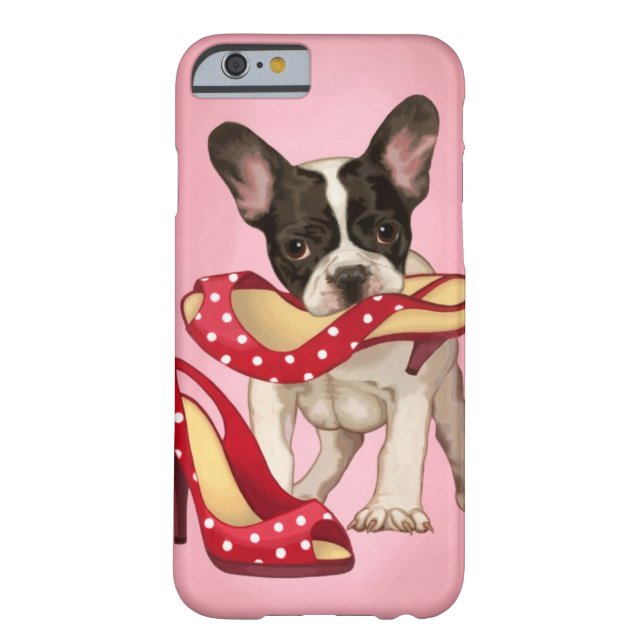 Franse stierenhond en polka-stift Case-Mate iPhone case (Achterkant)