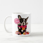 Franse stierenhond en Snoep Koffiemok (Links)