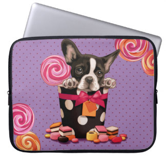 Franse stierenhond en Snoep Laptop Sleeve