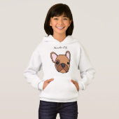 franse stierenhond hoodie (Voorkant volledig)