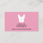 Franse stierenhond ziet een schattige aardevlieger visitekaartje (Achterkant)