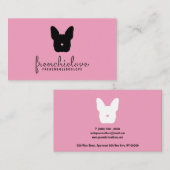 Franse stierenhond ziet een schattige aardevlieger visitekaartje (Voorkant / Achterkant)