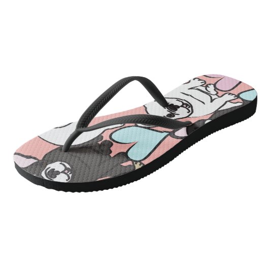 franse stierenhonden teenslippers (Schuin)