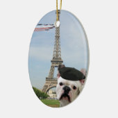 Franse stierenhondenversiering keramisch ornament (Links)