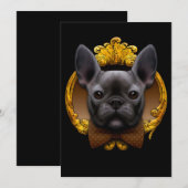 Franse stierenhondschildering, blauw kaart (Voorkant / Achterkant)