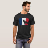 Franse stierhond Frankrijk vlag fransen bulldog T-shirt (Voorkant volledig)