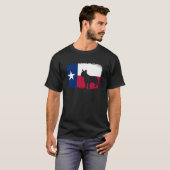 Franse stierhond Texas Texaanse vlag fransen bulld T-shirt (Voorkant volledig)