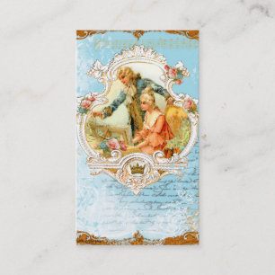 Franse stijl Baroque Couple & Piano-Visitekaartjes Visitekaartje