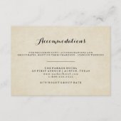 Franse stijl bruiloft accommodaties Informatiekaartje (Voorkant)