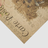 Franse stijl Carte Postale Teddy Bear Tissuepapier (Detail)