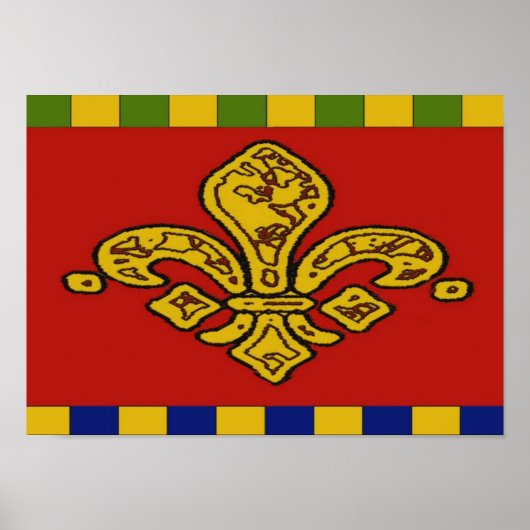 Franse stijl Fleur De Lis Poster (Voorkant)