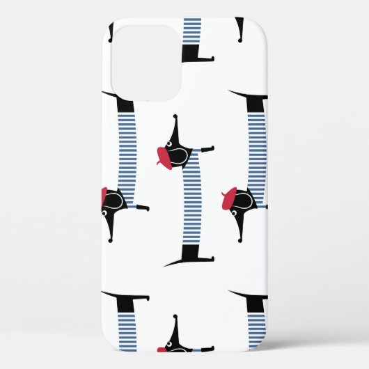 Franse stijl hond, cartoon. Case-Mate iPhone case (Achterkant)