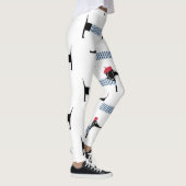 Franse stijl hond, cartoon. leggings (Rechts)