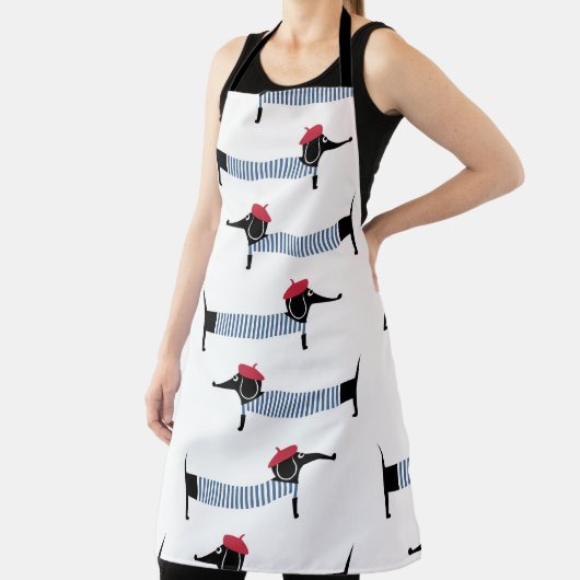 Franse stijl hond, cartoon. schort (Insitu)