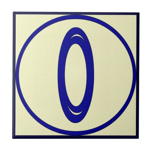 Franse stijl huisnummers 0 tegeltje (Voorkant)