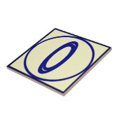 Franse stijl huisnummers 0 tegeltje (Zijkant)