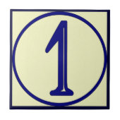Franse stijl huisnummers 1 tegeltje (Voorkant)