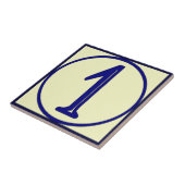 Franse stijl huisnummers 1 tegeltje (Zijkant)