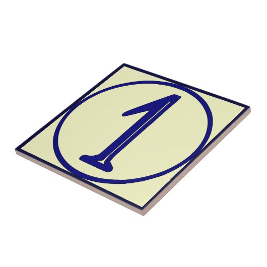 Franse stijl huisnummers 1 tegeltje (Zijkant)