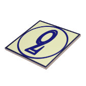 Franse stijl huisnummers 2 tegeltje (Zijkant)