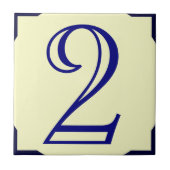 Franse stijl huisnummers 2, tekst bewerken tegeltje (Voorkant)