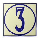 Franse stijl huisnummers 3 tegeltje (Voorkant)