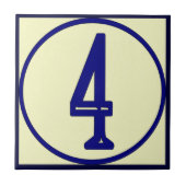 Franse stijl huisnummers 4 tegeltje (Voorkant)