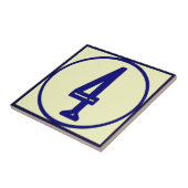 Franse stijl huisnummers 4 tegeltje (Zijkant)