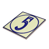 Franse stijl huisnummers 5 tegeltje (Zijkant)