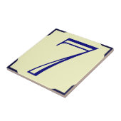 Franse stijl huisnummers 7, tekst bewerken tegeltje (Zijkant)