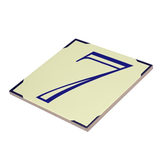 Franse stijl huisnummers 7, tekst bewerken tegeltje (Zijkant)