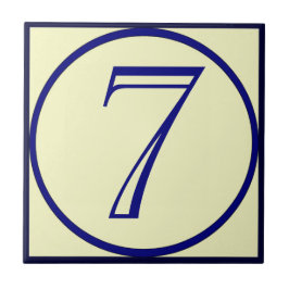 Franse stijl huisnummers 7, tekst bewerken tegeltje