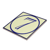 Franse stijl huisnummers 7, tekst bewerken tegeltje (Zijkant)