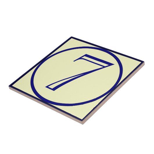 Franse stijl huisnummers 7, tekst bewerken tegeltje (Zijkant)