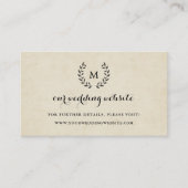  Franse stijl krans bruiloft website invoegen Informatiekaartje (Voorkant)