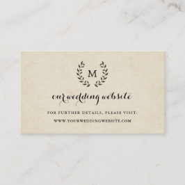  Franse stijl krans bruiloft website invoegen Informatiekaartje