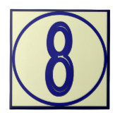 Franse stijl nummer 8 tegeltje (Voorkant)