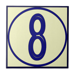 Franse stijl nummer 8 tegeltje