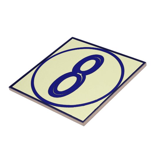 Franse stijl nummer 8 tegeltje (Zijkant)