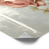  Franse stijl shabby chic Klok Rozen Bird Poster (Hoek)