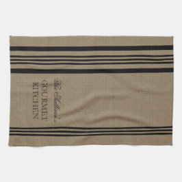 Franse stijl Stripe Burap gepersonaliseerde keuken Theedoek