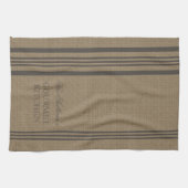 Franse stijl Stripe Burlap gepersonaliseerde keuke Theedoek (Horizontaal)