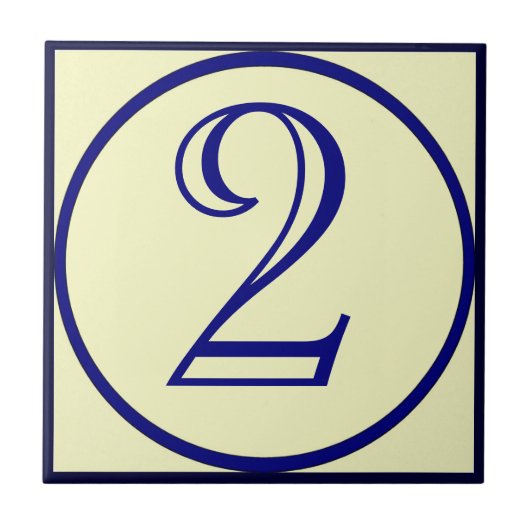 Franse stijlhuisnummers keramische Tegel Tegeltje (Voorkant)