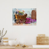 Franse Straat Cart in de Elzas Poster (Keuken)