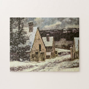 Franse straat in Winter (Gustave Courbet) Legpuzzel