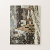 Franse straat in Winter (Gustave Courbet) Legpuzzel (Verticaal)