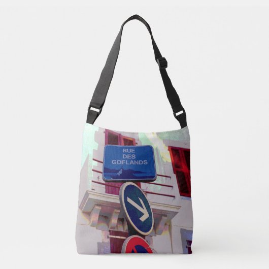 Franse straatsignalering crossbody tas (Voorkant)