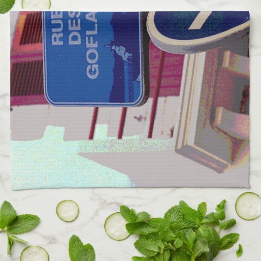 Franse straatsignalering theedoek (Gevouwen)