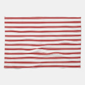 Franse stripper Red White Theedoek (Horizontaal)