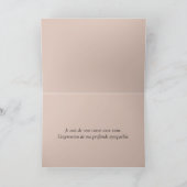 Franse sympathie roze pioen kaart (Binnen)